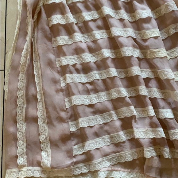 Blumarine silk antique lace rose 🌹 dress 42 - Picture 2 of 7